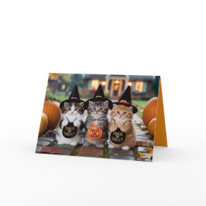 Cute Kitten Trick-or-Treat Card