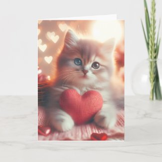 Cute Kitten Valentine's Day Blank