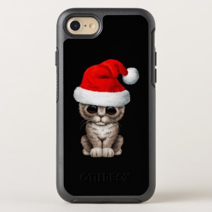 Cute Kitten Wearing a Santa Hat OtterBox Symmetry iPhone 8/7 Case