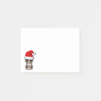 Cute Kitten Wearing a Santa Hat Post-it Notes