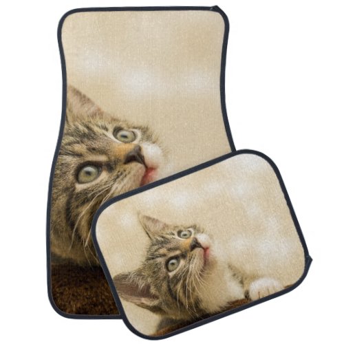 Cute Kitten with an Outstretched Paw Car Floor Mat