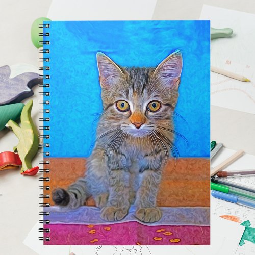 Cute kitten with big eyes  notebook