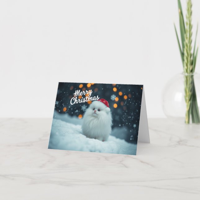 Cute Kitten Xmas Card (Front)