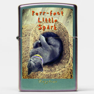 Cute Kitten Zippo Lighter w/ initials or Name