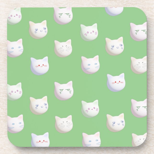 Cute Kittens Beverage Coaster (Front)