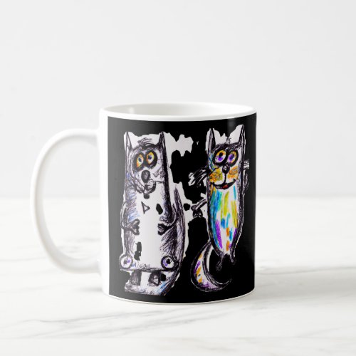 Cute kittens cat humorous art meow kitty portrait  coffee mug