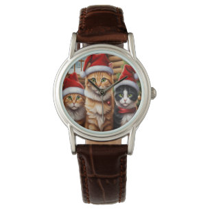 Cute Kittens Christmas Watch