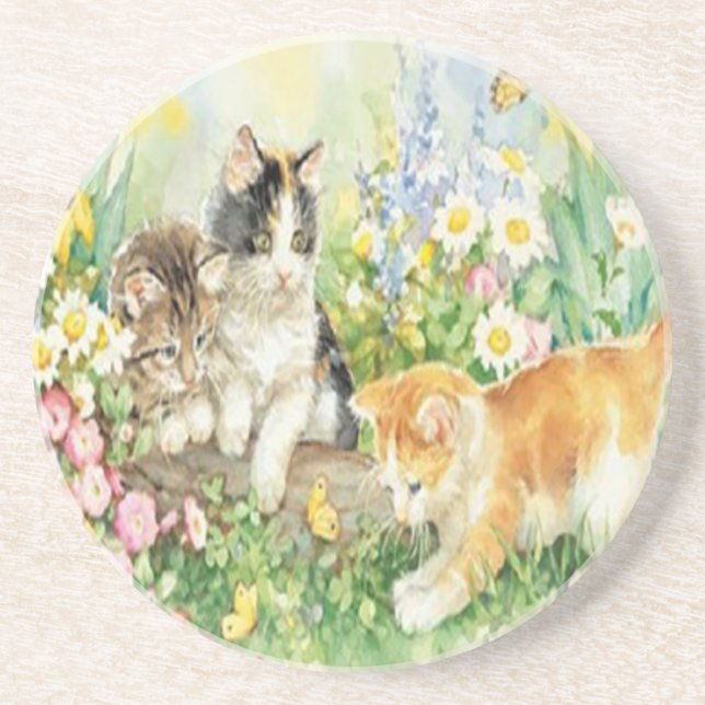 Cute Kittens Coaster (Front)