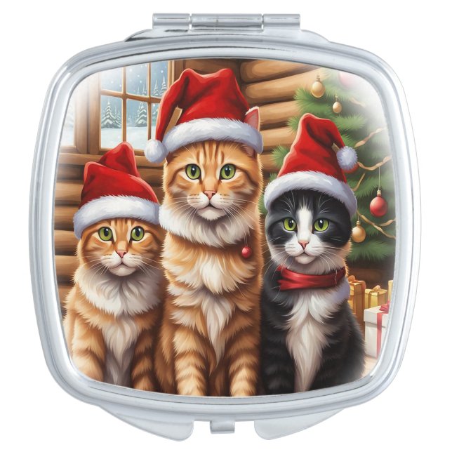 Cute Kittens Compact Mirror (Front)