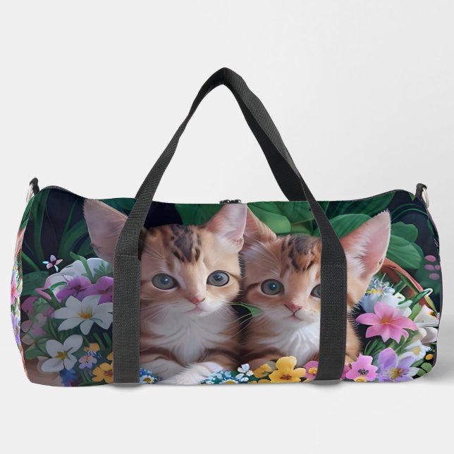 Cute Kittens Duffle Bag (Front)