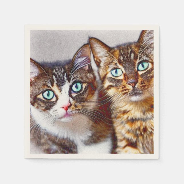 Cute kittens Faces     Napkins (Front)