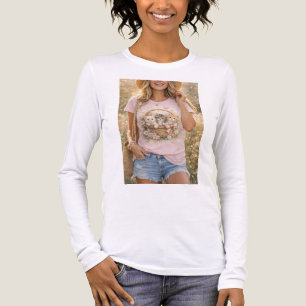 Cute Kittens Floral Graphic Girls T-Shirt Tri-Blend Shirt