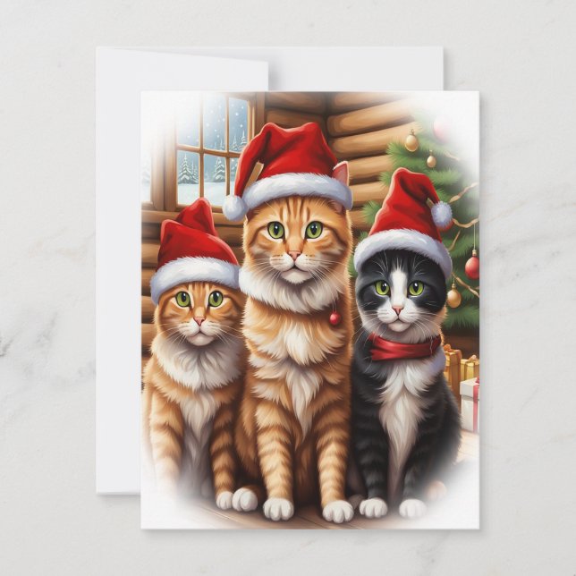 Cute Kittens Holiday Card (Front)