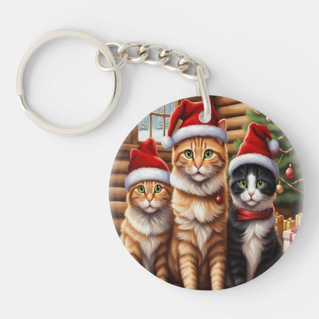 Cute Kittens Keychain (Front)