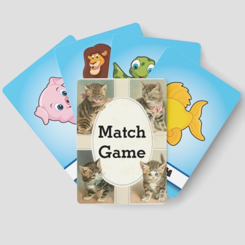 Cute Kittens Match Game Classic Playing Cards