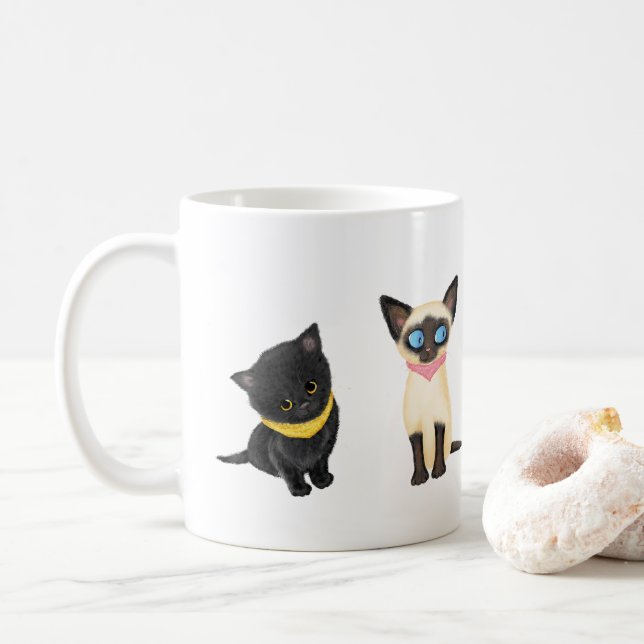 Cute kittens mug (With Donut)
