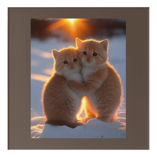 Cute kittens on Acrylic Wall Art (Front)