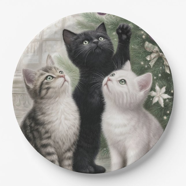Cute kittens paper plates (Front)