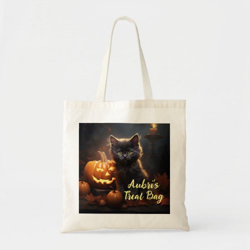 Cute Kittens with Pumpkins Tote Bag