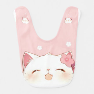 Cute Kittie Blanket Baby Bib