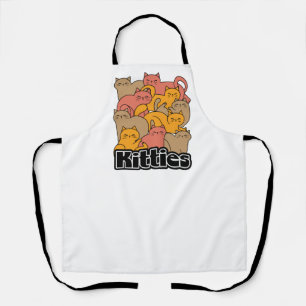 Cute Kitties Design - Adorable Cat Art Apron