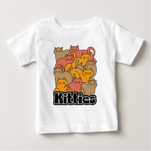 Cute Kitties Design - Adorable Cat Art Baby T-Shirt