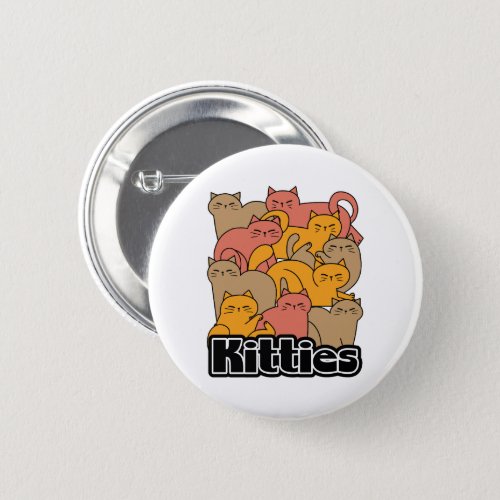 Cute Kitties Design _ Adorable Cat Art Button