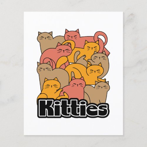 Cute Kitties Design _ Adorable Cat Art Flyer