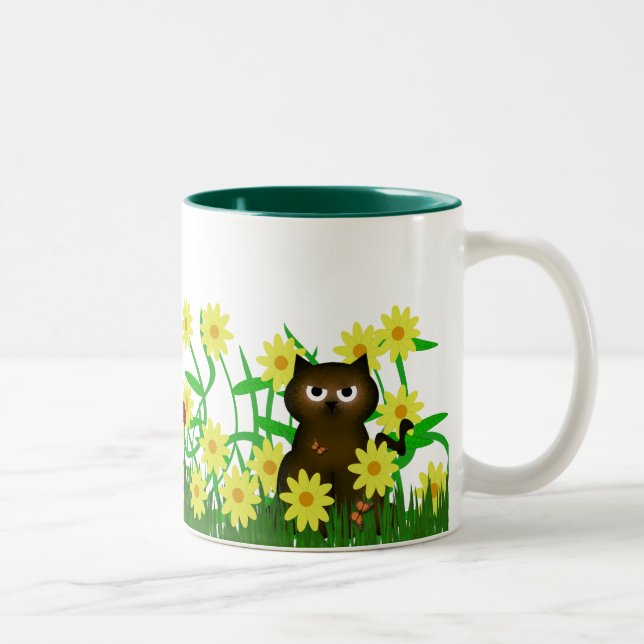 Cute Kitty and Froggy Friend Mug (Right)