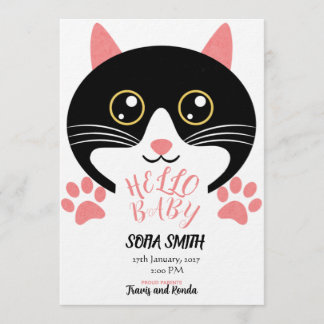 Cute Kitty Baby Arrival Announcement