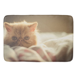Cute kitty bathroom mat