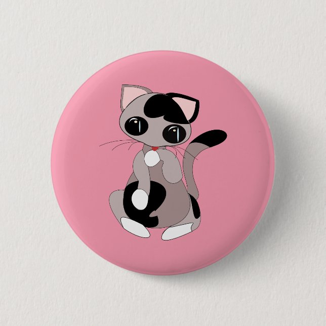 Cute Kitty Button (Front)