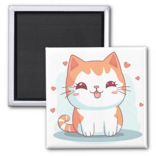 Cute Kitty Cartoon Kawaii Chibi Magnet