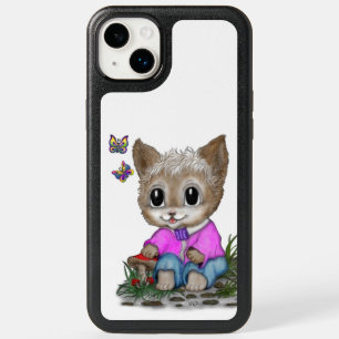 Cute Kitty Cat and Butterfly OtterBox iPhone 14 Plus Case
