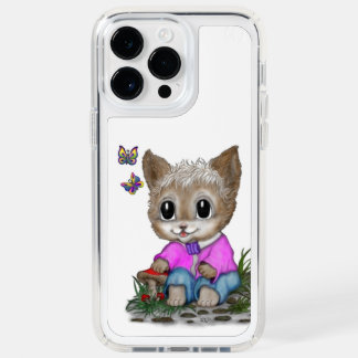 Cute Kitty Cat and Butterfly Speck iPhone 14 Pro Max Case