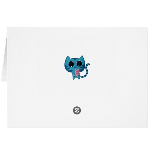 Cute Kitty Cat and Pig (Back Horizontal)