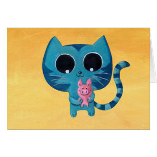 Cute Kitty Cat and Pig