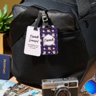 Cute Kitty Cat Astronauts Pattern Luggage Tag