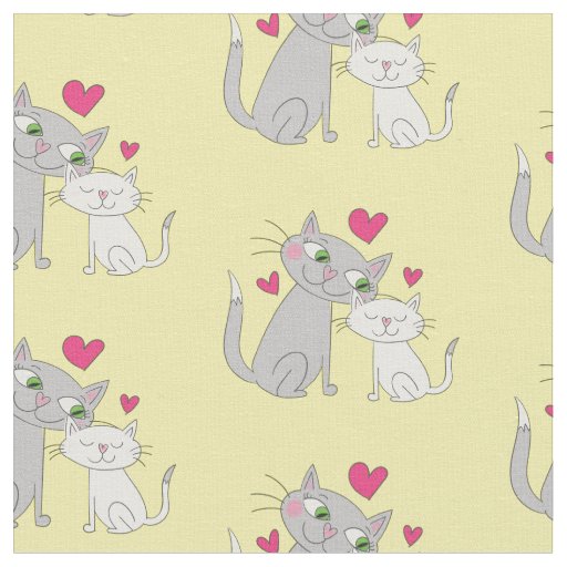 Cute Kitty Cat Baby Nursery Decor Fabric