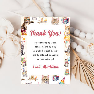 Cute Kitty Cat Birthday day  Party  Invitation