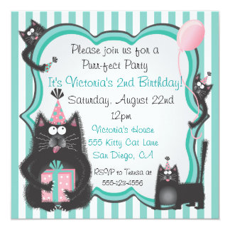 Cat Invitations & Announcements | Zazzle