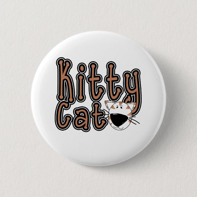Cute Kitty Cat Button (Front)