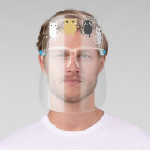 Cute Kitty Cat Cartoons Face Shield (Insitu)