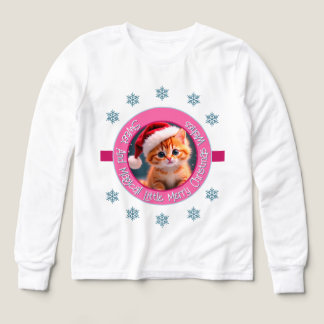 Cute Kitty Cat Christmas Tri-Blend Shirts
