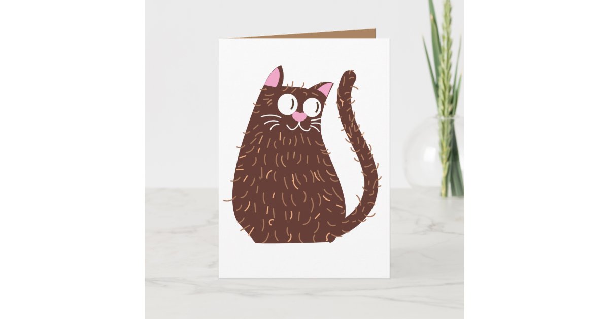 Cute Kitty Cat Cute Customizable Card