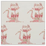 Cute Kitty Cat Designer Fabrics - Cotton &amp; Linens Fabric