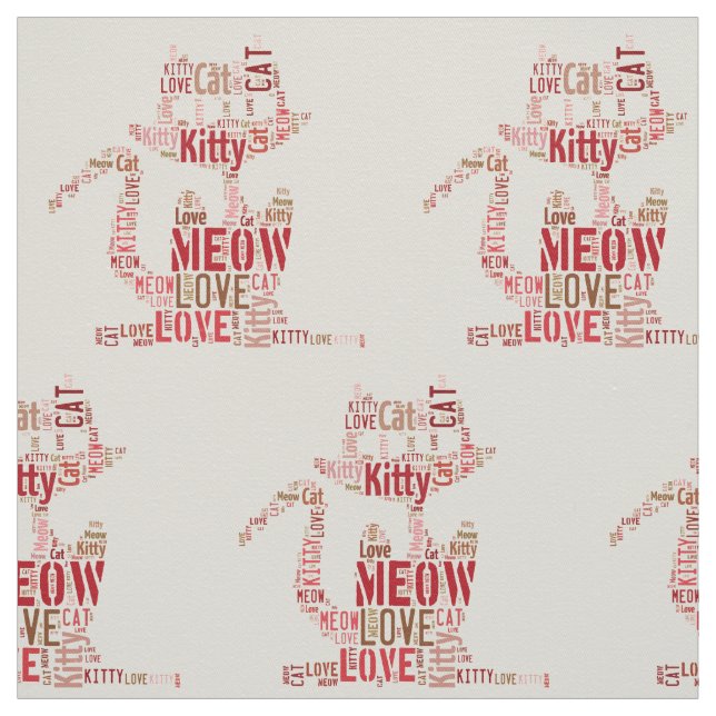 Cute Kitty Cat Designer Fabrics - Cotton & Linens Fabric (Swatch)