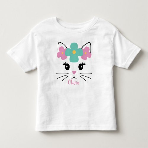 Cute Kitty Cat Face  Baby  Kids Toddler T_shirt
