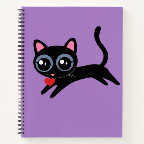 Cute Kitty Cat Heart Thief Gift for Girls Notebook