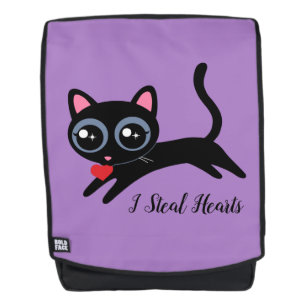 Cute Kitty Cat I Steal Hearts gift for Girls Backpack